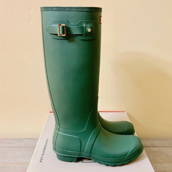 Hunter Original Tall Rain Boots: Hunter Green - Picture 2 of 2